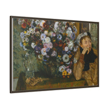 Una mujer sentada junto a un jarrón de flores de Edgar Degas (¿Madame Paul Valpinçon?) 