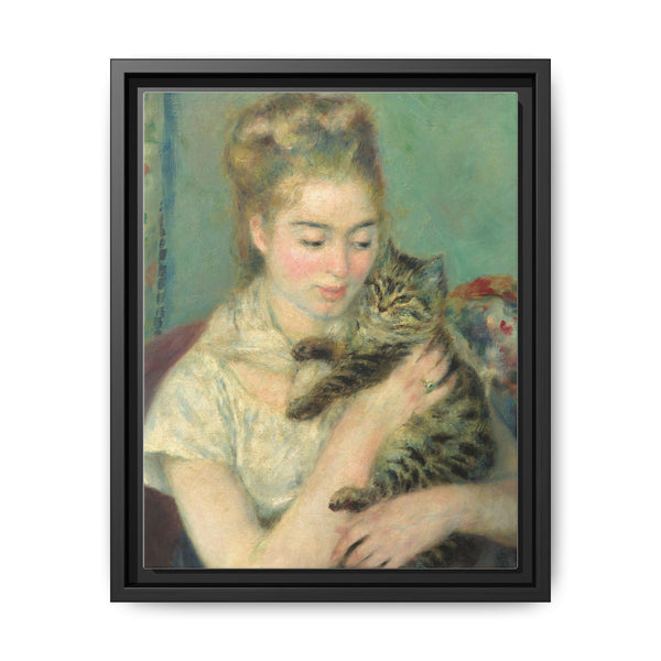 Pierre-Auguste Renoir's Woman with a Cat (c. 1875) - NOMADEN ART GALLERY