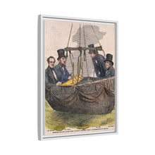 Four men in the basket of a balloon by Mayall.