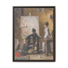 Adéle de Saussure and Marie-Louise Ravel, the Artist's Wife, in His Studio (1877) by Edouard Ravel - NOMADEN ART GALLERY