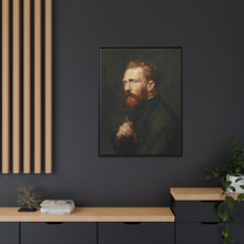 Framed Matte Canvas Wall Art - Vintage Portrait of Artist - NOMADEN ART GALLERY