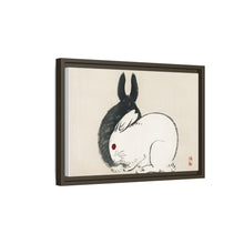 Black and white rabbits by Kōno Bairei (1844-1895)