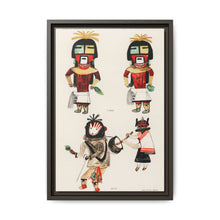 Hopi Katcinas - Piokot Turkwinu Turkwinu Mana (1895) drawn by the native people from the book of Jesse Walter Fewkes (1850–1930) - NOMADEN ART GALLERY