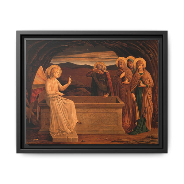 The women at the grave of Christ: anangel tells them that he is risen. Colour lithograph by M. and N. Hanhart after J.E. Goodall after Fra Angelico. - NOMADEN ART GALLERY