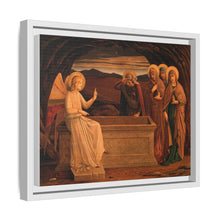 The women at the grave of Christ: anangel tells them that he is risen. Colour lithograph by M. and N. Hanhart after J.E. Goodall after Fra Angelico.
