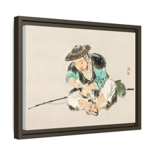 Man maintaining a fishing rod by Kōno Bairei (1844-1895)