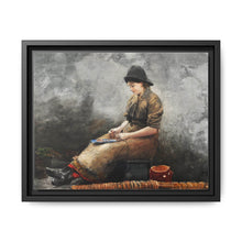 A Fishergirl Baiting Lines (1881) by Winslow Homer - NOMADEN ART GALLERY