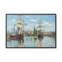 Ships Riding on the Seine at Rouen (1872–1873) by Claude Monet - NOMADEN ART GALLERY