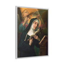 Female Saint Holding Crucifix with Crown of Thorns