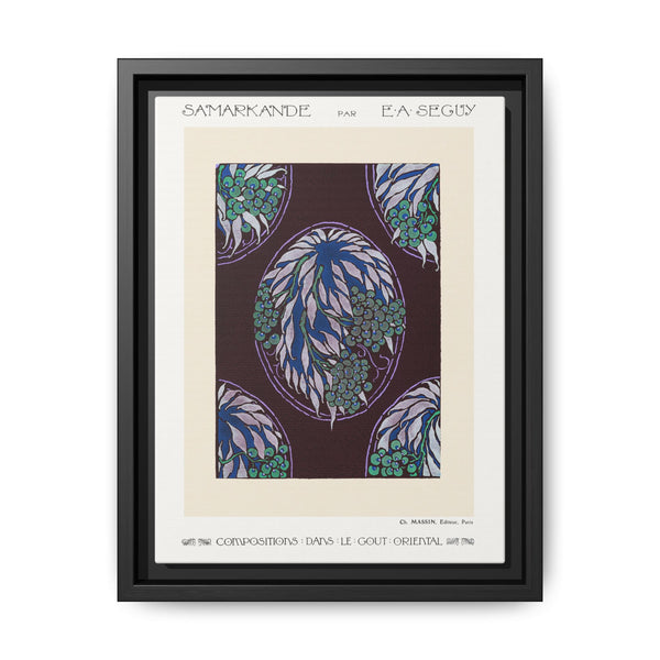 Fruit tree pattern Art Nouveau pochoir print in oriental style. Original from our own 1914 edition of Samarkande - NOMADEN ART GALLERY