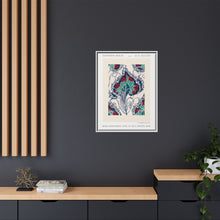 Botanical pochoir pattern in Art Nouveau oriental style