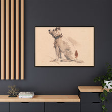 A Terrier, Sitting, Facing Left