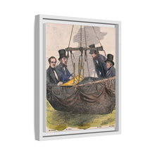 Four men in the basket of a balloon by Mayall.