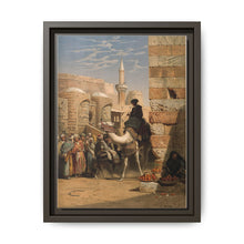 Egypt: a street with a man smoking and riding a camel. Chromolithograph after C. F. H. Werner, 1873. - NOMADEN ART GALLERY