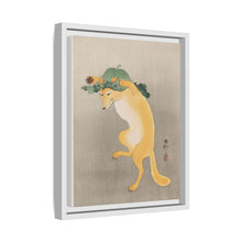 Dancing Fox with Lotus-leaf Hat (1910) by Ohara Koson