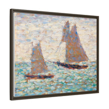 Two Sailboats at Grandcamp (Deux voiliers Ã Grandcamp) (ca. 1885) by Georges Seurat