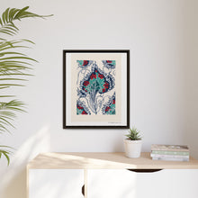 Botanical pochoir pattern in Art Nouveau oriental style