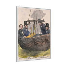 Four men in the basket of a balloon by Mayall.