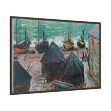 Boats on the Beach at Étretat (1885) by Claude Monet - NOMADEN ART GALLERY