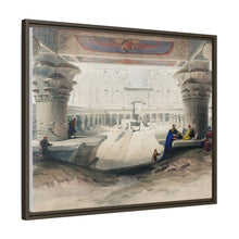 Ancient Egypt Art Print: Edfou Temple Portico View by David Roberts - Wall Art Canvas Print