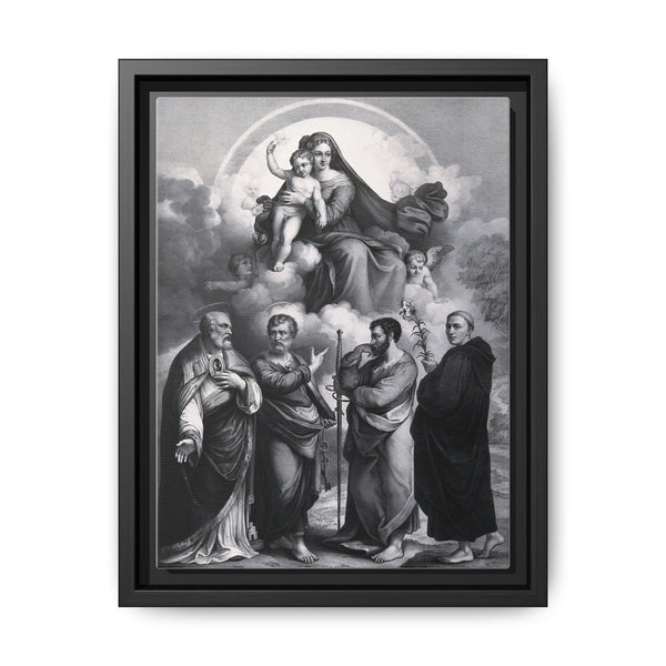 The Virgin and Child with Saint Geminianus of Modena, Saint Peter, Saint Paul and Saint Antony of Padua. Lithograph by F. Hanfstaengl after B. Ramenghi, il Bagnacavallo. - NOMADEN ART GALLERY