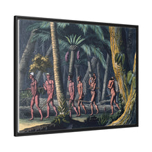 Puri Indians by the Paraiba river, Brazil. Coloured aquatint by P. Fumagalli, ca. 1821, after M. Zu Wied-Neuwied.