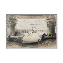 Ancient Egypt Art Print: Edfou Temple Portico View by David Roberts - Wall Art Canvas Print - NOMADEN ART GALLERY